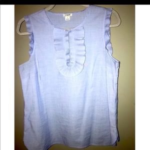 Women’s JCrew Ruffle Sleeveless Top Size 6